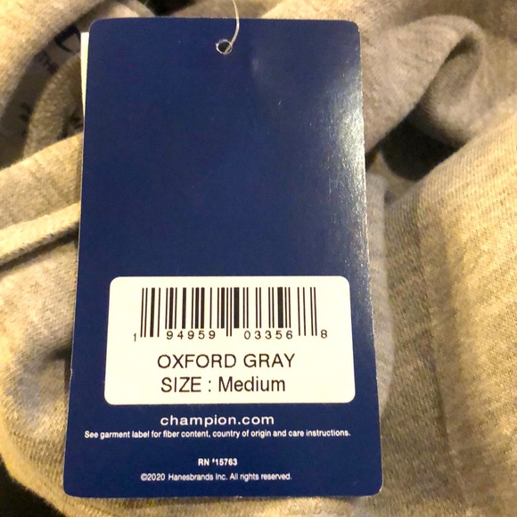 Champion Men's 3D Floss Weave Grey Hoodie - Picture 4 of 6